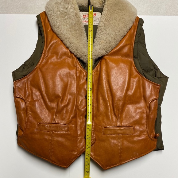 Vintage Schott Leather Sherpa Vest Size Aprox M - Picture 11 of 14